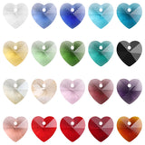 Austrian Love Heart Pendants Green Glass Crystal Beads DIY Making