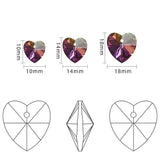 Austrian Love Heart Pendants Green Glass Crystal Beads DIY Making