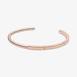 Aut?ntica pulseira de prata 925 com pendente de ouro rosa