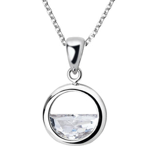 925 Silver Necklace Pendant Natural Diamond Art Small Fresh Clavicle Chain Gift
