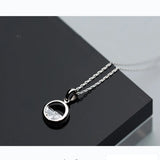925 Silver Necklace Pendant Natural Diamond Art Small Fresh Clavicle Chain Gift