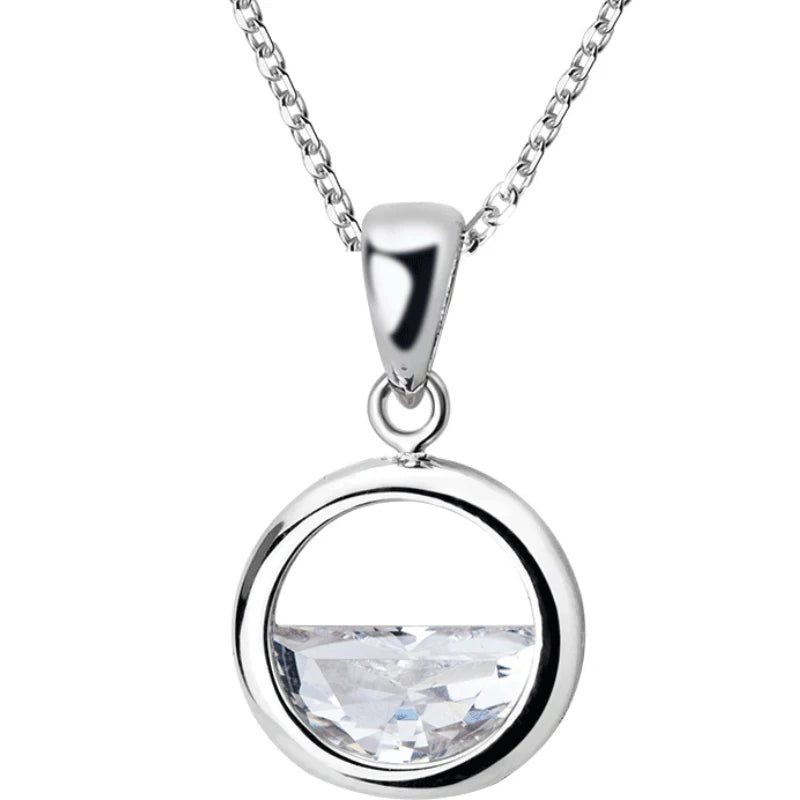 925 Silver Necklace Pendant Natural Diamond Art Small Fresh Clavicle Chain Gift
