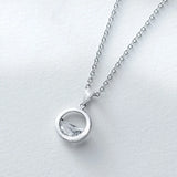 925 Silver Necklace Pendant Natural Diamond Art Small Fresh Clavicle Chain Gift