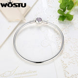 925 Sterling Silver Bangle Charm Bracelet for Women XCHS904