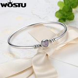 925 Sterling Silver Bangle Charm Bracelet for Women XCHS904