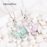 925 Silver Big-eyed Butterfly Dangle Bead for Bracelet DIY