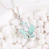 925 Silver Big-eyed Butterfly Dangle Bead for Bracelet DIY