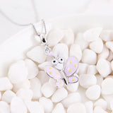 925 Silver Big-eyed Butterfly Dangle Bead for Bracelet DIY