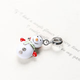 925 Silver Christmas Snowman Dangle Charm for Bracelet Bangle