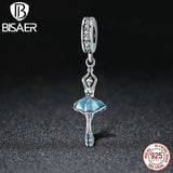 925 Silver CZ Ballet Girl Charm for Bracelet