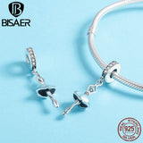 925 Silver CZ Ballet Girl Charm for Bracelet