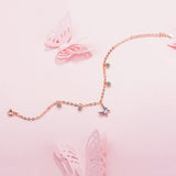 925 Silver Butterfly Bracelet CZ Crystal Women Jewelry
