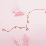 925 Sterling Silver Butterfly Bracelet Cz Crystal Women Jewelry