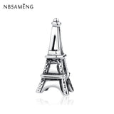 925 Silver Love Paris Eiffel Tower Charm Bead for Bracelets
