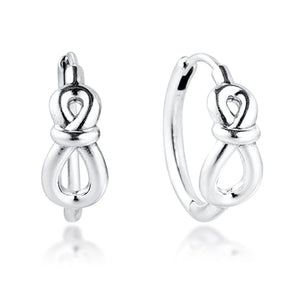 925 Silver Infinity Knot Hoop Earrings for Women DIY Making Gift