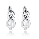 925 Silver Infinity Knot Hoop Earrings for Women DIY Making Gift
