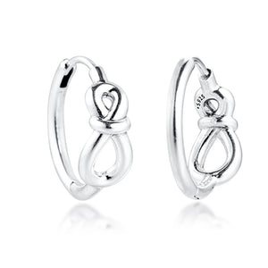 925 Silver Infinity Knot Hoop Earrings for Women DIY Making Gift