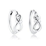 925 Silver Infinity Knot Hoop Earrings for Women DIY Making Gift