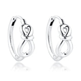 925 Silver Infinity Knot Hoop Earrings for Women DIY Making Gift