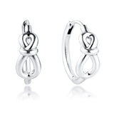 925 Silver Infinity Knot Hoop Earrings for Women DIY Making Gift