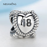 925 Silver 18 Heart Charm Bracelet Anniversary Gift