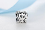 925 Silver 18 Heart Charm Bracelet Anniversary Gift