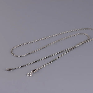 925 Sterling Silver O-Chain Necklace Vintage Style Women Necklace