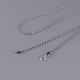 925 Sterling Silver O-Chain Necklace Vintage Style Women Necklace