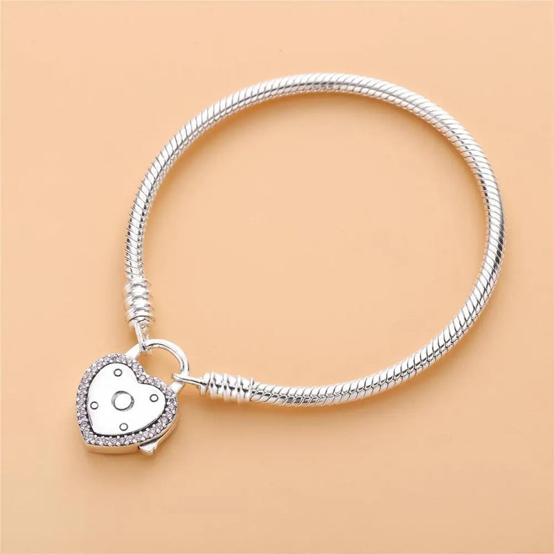 925 Sterling Silver Love Bracelet Women Romantic Gift Jewelry