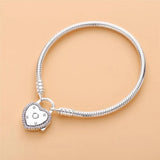925 Sterling Silver Pan Bracelet Love Bracelet Romantic Gift Jewelry