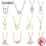 925 Silver Pocket Watch Pendant Necklaces for Women
