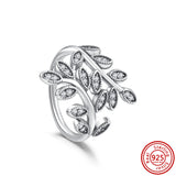 925 Sterling Silver Celestial Sun&Moon Leaves Snowflake Rings