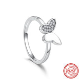 925 Sterling Silver Celestial Sun&Moon Leaves Snowflake Rings
