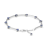 925 Silver Snake Bracelet & Mom Heart Dangle Bead Jewelry for Mom