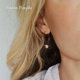 14K Filled Earrings Natural Freshwater Pearls Hoop Earrings
