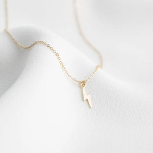 14K Filled Lightning Pendant Choker Necklace Collier Femme Boho Women Necklace