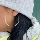 14k Filled Hammered Hoop Earrings Women's Jewelry