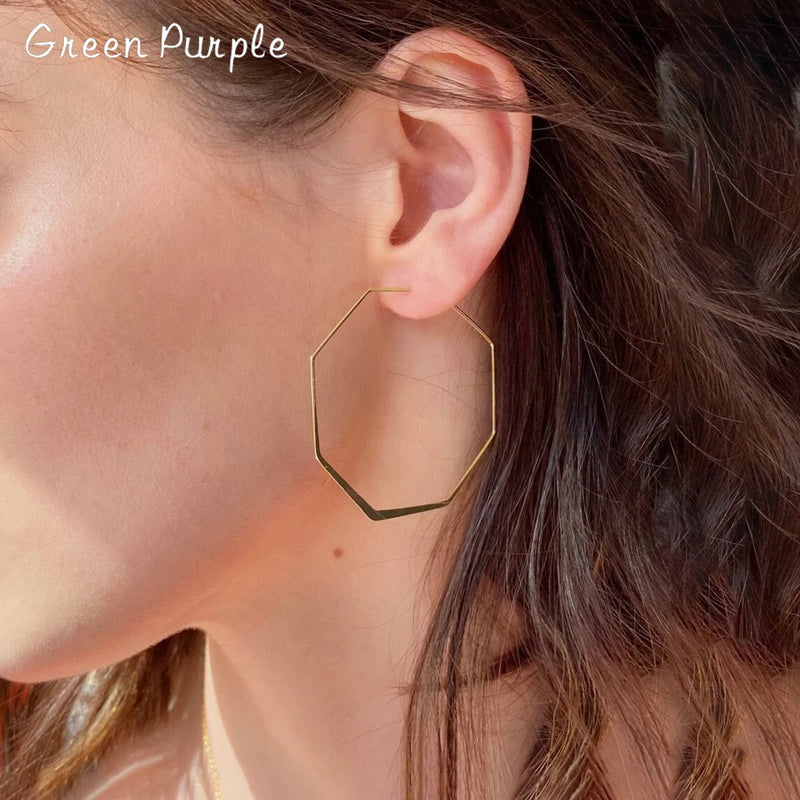 14k Filled Hammered Hoop Earrings Women's Jewelry