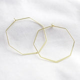14k Filled Hammered Hoop Earrings Women's Jewelry