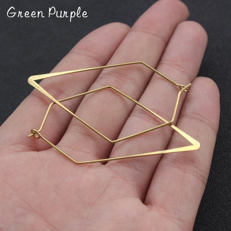 14k Filled Triangle Earrings Hammered Vintage Jewelry Gift G-17