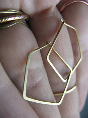 14k Filled Hoop Earrings Vintage Jewelry Boho Orecchini Brincos Pendientes