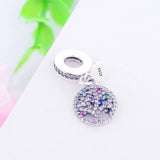 Sterling Silver FAMILY TREE Charm Beads for Bracelet Necklace