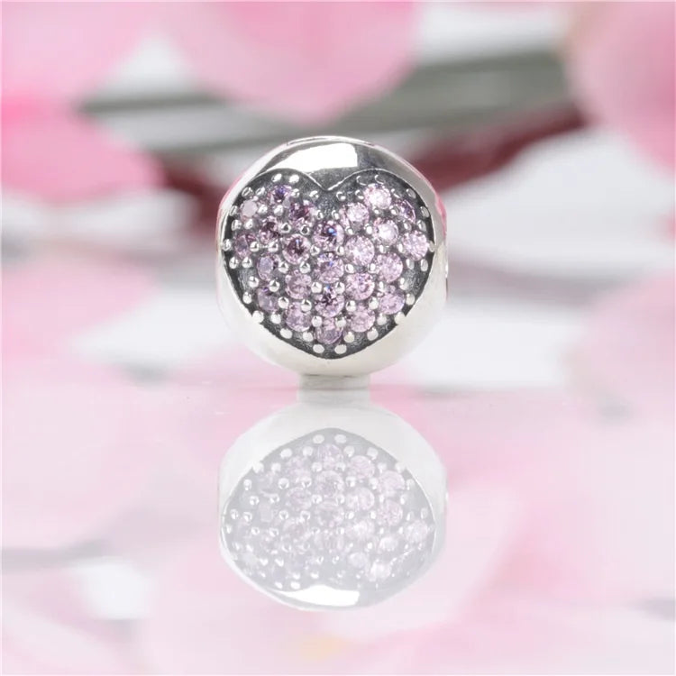 Love of My Life Pink CZ Charm
