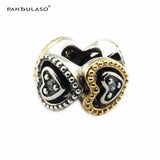 925 Silver Love Crystal Charm Bracelet Charms DIY Beads