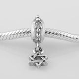 925 Silver Hex Star Pattern European Charm Bead