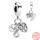 925 Silver Family Tree Flower Charm Pendant
