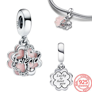 925 Silver Family Tree Flower Charm Pendant