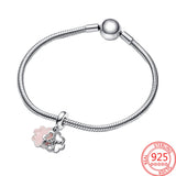 925 Silver Family Tree Flower Charm Pendant