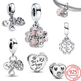 925 Silver Family Tree Flower Charm Pendant