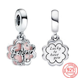 925 Silver Family Tree Flower Charm Pendant